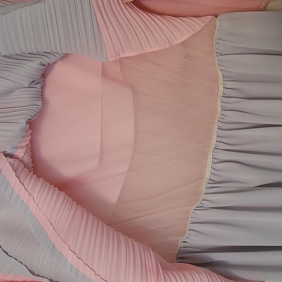 Pink/Gray Party Dress Size 12 - Picture 6 of 7